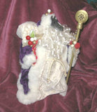 Horse Holiday Santa BLACK HORSE Purple Suit Christmas Treetopper Santa 10"