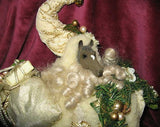 Horse Holiday Santa BROWN HORSE Cream Suit Christmas Treetopper Santa 10"