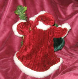 Horse Holiday Santa WHITE HORSE Red Suit Christmas Treetopper Santa 10"